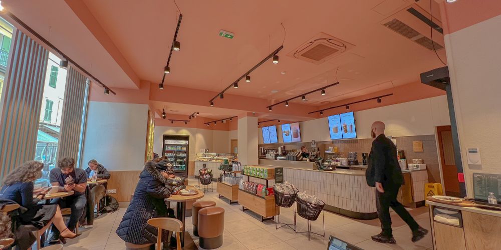 starbucks Nice, côte d'azur, France coffee shop with free wifi