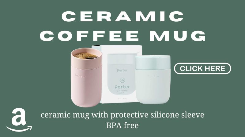 cute pastel ceramic coffee mug with silicone sleeve bpa free