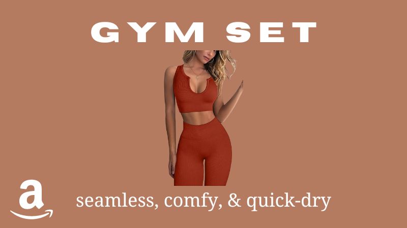 cute matching gym set seamless amazon
