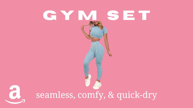 cute matching gym set amazon seamless