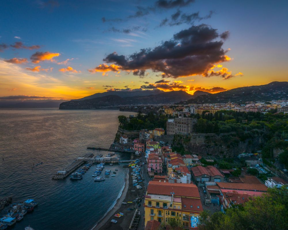 sunset sorrento italy
